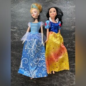 💙3/15 Princess Doll Set with Blue and Yellow Dresses barbie